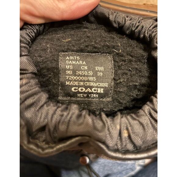 COACH Samara Women's Black Mid-Calf Snow Boots Size 9B Winter Fashion - Picture 7 of 7